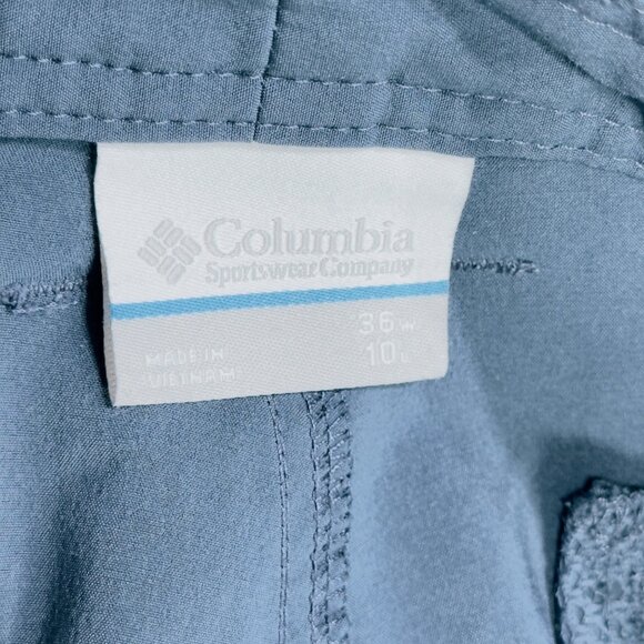 COLUMBIA Men's Shorts Blue Performance Regular Fit Polyester Stretch Size 36 - Picture 7 of 11